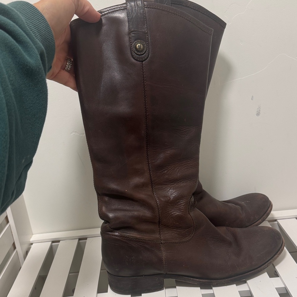 Frye Brown cowboy Boots- supple leather